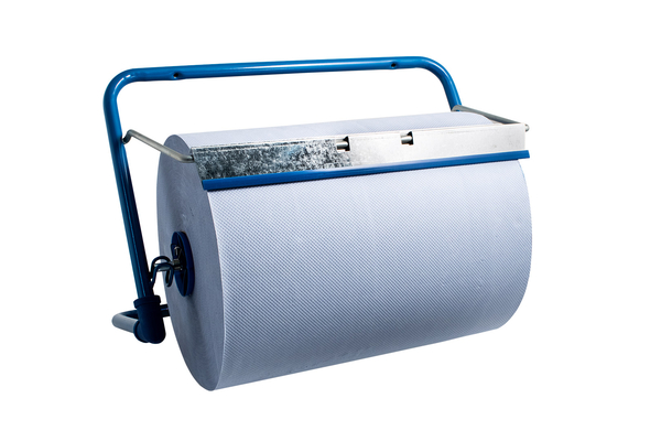 Halterung für Papierrolle, blau 312 mm x 500 mm x 230 mm, Metall