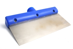 Einkratzschaber weich, 220 x 95 mm, blau Edelstahl Blatt 0,5 mm