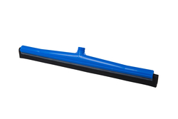 Zweiteiliger Wasserschieber, blau 600mm; Moosgummi schwarz