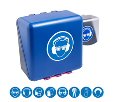 SecuBox Midi, blau 236x225x125mm, "Augen- und Gehörschutz"