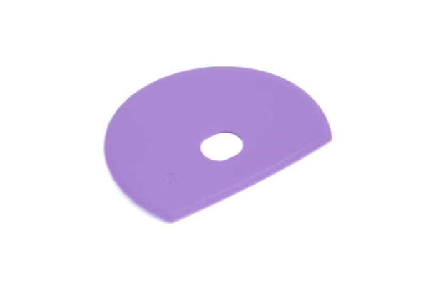 Schaber flexibel, violett 160x125x1,65mm mit Loch, PP