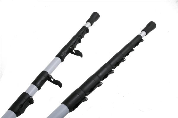 Glasfaser Teleskopstiel, grau 1900/9500x46mm