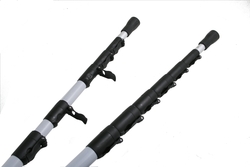 Glasfaser Teleskopstiel, grau 1900/9500x46mm