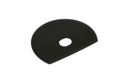 Schaber flexibel, schwarz 160x125x1,65mm mit Loch, PP
