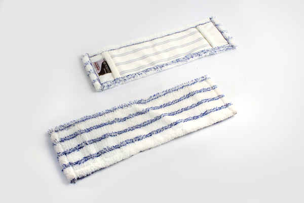 Premium Microfasermopp, weiß/blau 500mm breit