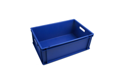Kiste im Euro-Format detektierbar 600x400x220mm, blau